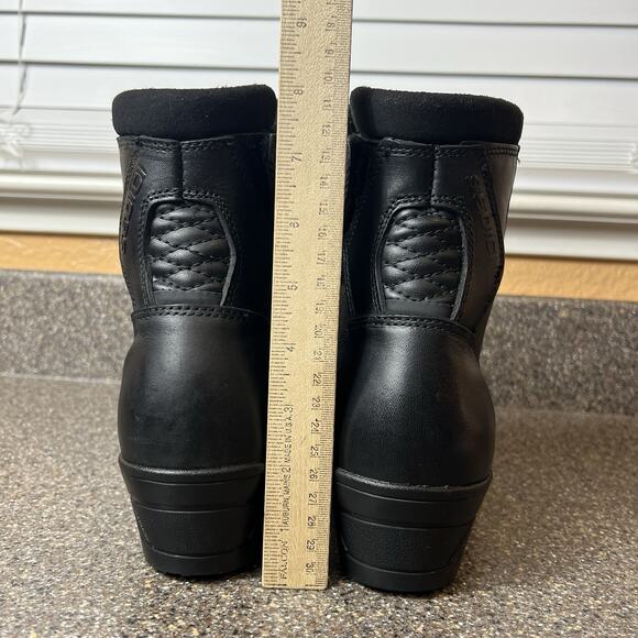 Sedici Street Riding Motorcycle Black Leather Mid Calf Boot Zip/Snap Womens Sz 6 - Picture 9 of 12